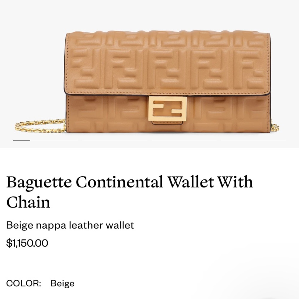 Fendi Baguette Continental - brand new with dust bag and box included